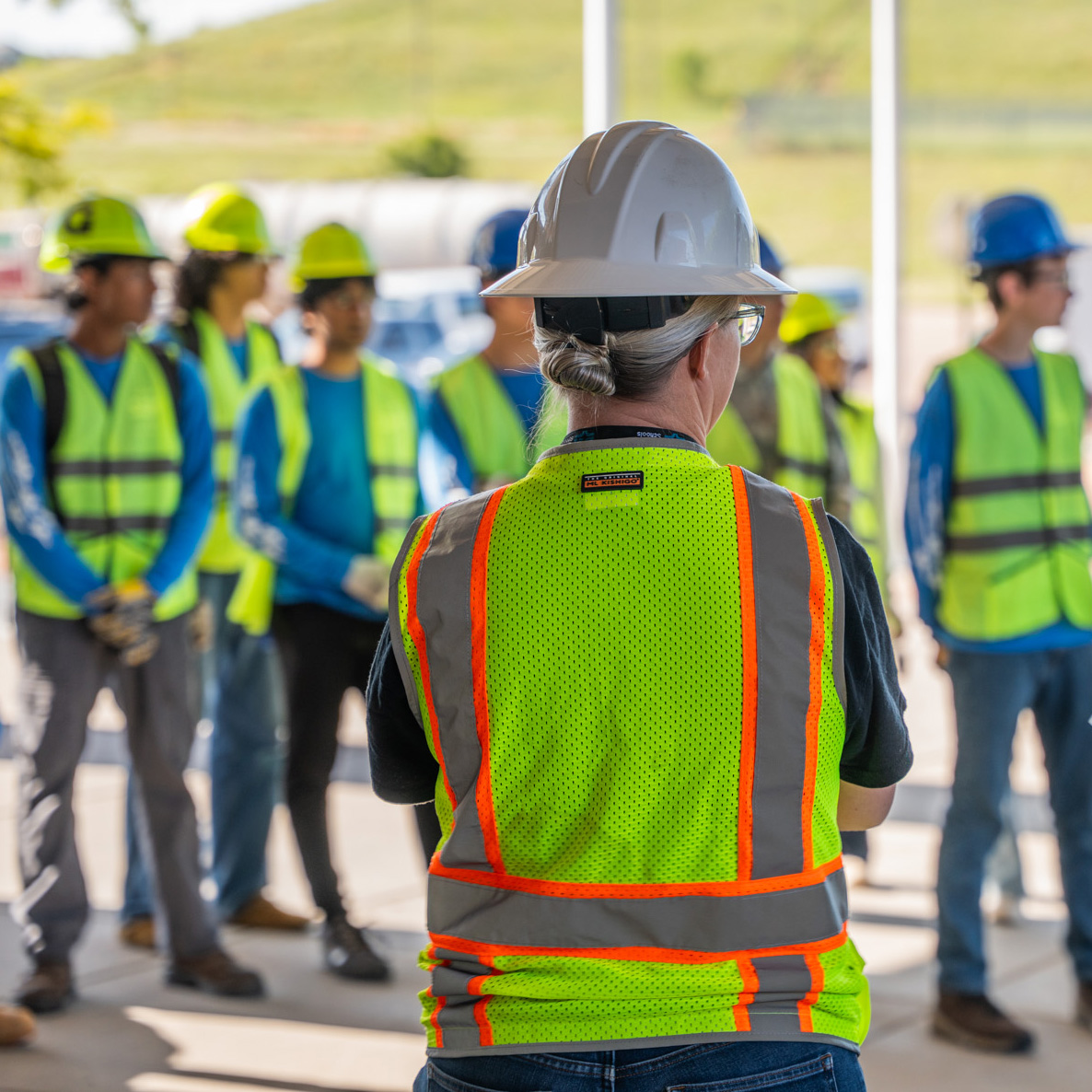 Construction crew at Jenkins middle school.